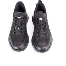 SİYAH NUBUK LASTİK BAĞCIKLI ERKEK SNEAKER