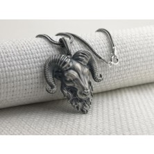 Takıhan Sakallı Koç Başı Üç Boyut Tasarımlı 925 Ayar Gümüş Kolye