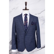 Paco Romano Erkek Regular Fit Mono Yaka Açık Lacivert 4 Drop Takım Elbise