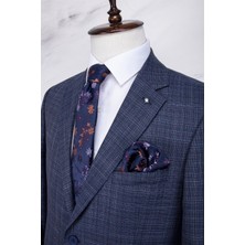 Paco Romano Erkek Regular Fit Mono Yaka Açık Lacivert 4 Drop Takım Elbise