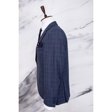 Paco Romano Erkek Regular Fit Mono Yaka Açık Lacivert 4 Drop Takım Elbise
