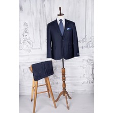 Paco Romano Erkek Regular Fit Mono Yaka Lacivert 4 Drop Takım Elbise