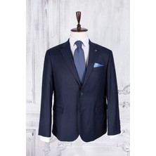 Paco Romano Erkek Regular Fit Mono Yaka Lacivert 4 Drop Takım Elbise