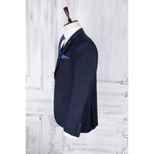 Paco Romano Erkek Regular Fit Mono Yaka Lacivert 4 Drop Takım Elbise