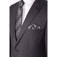 Paco Romano Erkek Regular Fit Mono Yaka Gri Takım Elbise