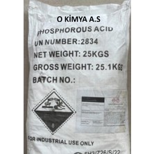 O Kimya Fosforöz Asit "fosforöz Asit: Pas Sökücü ve Yüzey Işlemcide Güçlü Asit" Fosfonik Asit (Fosforöz Asit) 25 KG