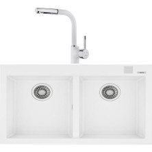 Teka Forsquare 790 Beyaz Evye + Ark 938 Beyaz Batarya Set