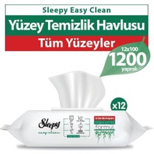 Sleepy Easy Clean Yüzey Temizlik Havlusu 100' Lü x 12 Adet (1200 Yaprak)