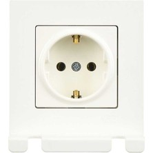 Günsan Elektrik Eqona Pratik Fiş Tutucu Topraklı Priz, Fildişi Beyazı