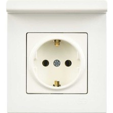 Günsan Elektrik Eqona Pratik Telefon Tutucu Topraklı Priz, Fildişi Beyazı