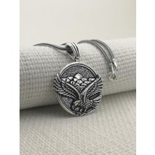 Takıhan Büyük Kartal Tasarımlı 925 Ayar Gümüş Kolye