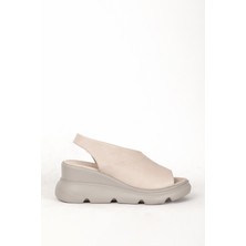 Dericlub 7712  Deri Kadın Sandalet