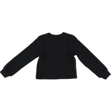 Panço Kız Çocuk Dokulu Örme Sweatshirt