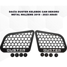 Point Dacia Duster Kelebek Cam Koruma Dekoru Metal Malzeme 2018 - 2023 Arası 2 Parça