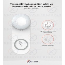 Aggiy Ag W300 Gece Lambası Taşına Bilir Kablosuz Işık ve Kablosuz Şarj Wireless