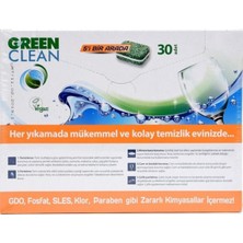 Green Clean Organik Bitkisel Bulaşık Makinesi Tablet 30 Adet x 2 Adet