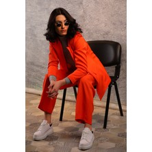 Julude Orange Kadın Bol Paça Pantolon P-00001667
