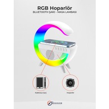 Aggiy Çok Fonksiyonlu Kablosuz Hızlı Şarj Özellikli Bluetooth Hoparlör Masa Lambası/rgb Ses Bombası