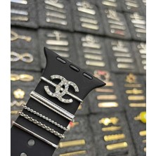 Psgt Apple Watch Uyumlu  Kordon Süsü ( Yüksek Kalite) Rose Gold