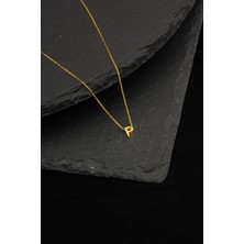 Byes 925 Ayar Gümüş Üç Boyutlu Harf Kolye