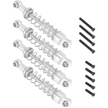 Sunshinee 4 Adet Metal Amortisör C14 C24 C34 Mn D90 D91 D96 D99 D99S MN90 MN99S Rc Araba Yükseltme Parçaları, Gümüş (Yurt Dışından)