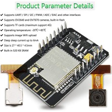 Sunshinee ESP32-CAM Wifi + Bluetooth Modülü Kamera Modülü Geliştirme Kurulu ESP32 Kamera Modülü ile OV2640 2mp Arduino1 Için (Yurt Dışından)