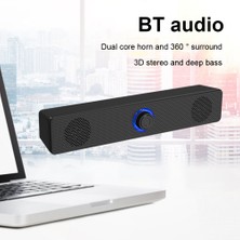 Sunshinee USB Powered Soundbar Bluetooth 5.0 Hoparlör 4d Surround Stereo Bas Subwoofer Ses Çubuğu Dizüstü Bilgisayar Ev Sineması Için (Yurt Dışından)