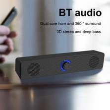 Sunshinee USB Powered Soundbar Bluetooth 5.0 Hoparlör 4d Surround Stereo Bas Subwoofer Ses Çubuğu Dizüstü Bilgisayar Ev Sineması Için (Yurt Dışından)