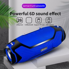 Sunshinee 40W Kablosuz Bluetooth Hoparlörler Pc Bilgisayar Müzik Merkezi Radyo Için Taşınabilir Açık Sütun Stereo Subwoofer (Mavi) (Yurt Dışından)