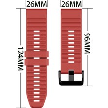 Sunshinee Akıllı Saat Kordonu 6X/FENIX5X/FENIX3 /D2FORERUNNER(26MM Genişlik Kırmızı) (Yurt Dışından)