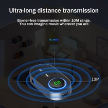 Sunshinee Kablosuz Bluetooth 5.0 Ses Alıcısı Aux Araç Ahizesiz Arama Bluetooth Adaptörü 3.5mm Ses Aux Adaptörü (Yurt Dışından)