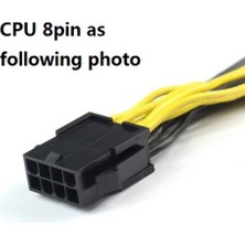 Sunshinee Gpu 8pin To 2X8PIN(6+2) Grafik Kartı Madenci Için Çift Pcı-E Pcıe 8pin Güç Kaynağı Splitter Kablo Kordonu 21 cm (Yurt Dışından)