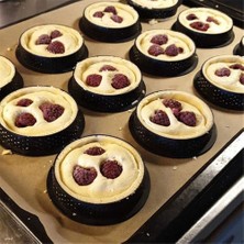 Sunshinee 10 Adet Kek Kalıbı Mousse Tart Yüzük Yuvarlak Şekil Tatlı Turta Dekorasyon Aracı Delikli Pişirme Kesici Dıy Bakeware (Yurt Dışından)