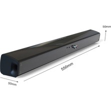 Sunshinee BS-28B Soundbar Bluetooth Hoparlör Uzun Stereo Ev Sineması Ses Çok Fonksiyonlu Masaüstü Kablosuz Taşınabilir Hoparlör (Yurt Dışından)