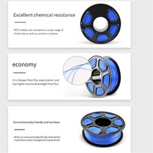 Sunshinee 3D Yazıcı Filamenti, Petg Filamenti, 3D Yazıcı Için 1.75MM Filament 1kg Makara Petg Beyaz (Yurt Dışından)