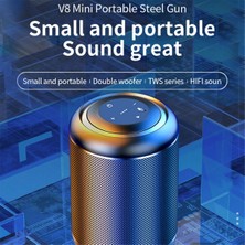 Sunshinee Hifi Stereo Ses Bluetooth Hoparlör Tam Aralık Frekanslı Çift Korna Hoparlör Mic ile Taşınabilir Tws Kablosuz Subwoofer (Yurt Dışından)