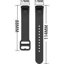 Sunshinee Spor Kordonlu Saat Kayışı Galaxy Fit SM-R370 Watch Band Yumuşak Silikon Yedek Bantlar Kayış Galaxy Fit SM-R370 Kayış Siyah (Yurt Dışından)