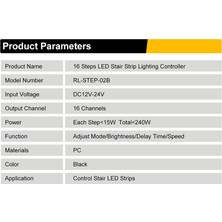 Sunshinee Merdiven LED Hareket Sensörü Denetleyici DC12V 24 V 16 Kanal Kapalı Pır Gece Lambası Merdiven Esnek Şerit Için Dimmer (A) (Yurt Dışından)