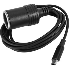 Sunshinee USB C Pd 45W 15V/3A Tip C Erkek - Sigara Çakmak Soketi Dişi Dönüştürücü Adaptör Kablosu (Yurt Dışından)