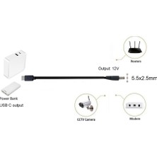 Sunshinee USB C Tipi C Pd Kablosu Kablosuz Yönlendirici Dizüstü LED Şerit Hoparlör Cctv Kamera Dvr 1.2 M (Yurt Dışından)