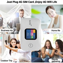 Sunshinee Taşınabilir 4g Wifi Yönlendirici Mifi 150 Mbps Araba Mobil Wifi Kablosuz Hotspot Renkli Ekran Yuvası Desteği 10 Kullanıcı (Yurt Dışından)