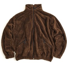 Roberto Bornova Kahverengi Oversize Peluş Ceket