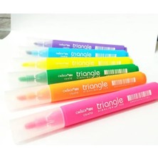 Halk Kitabevi Chosch Highlighter 6'lı Fosforlu Kalem Üçgen Confort Pen