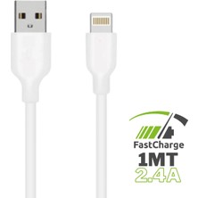 Hiqonic Lightning To USB Apple Şarj Kablosu 2.4A 1 mt