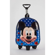 Kuzey Trend Mickey Mouse Çekçekli Anaokulu Çantası + Mini Mickey Mause Sırt Çantası Ikili Takım