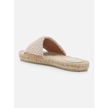 Su Espadril Jade Bej Kadın Örgü Espadril Terlik