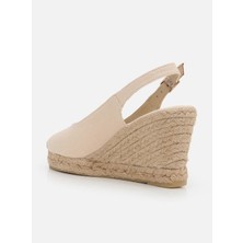 Su Espadril Pippa Ekru Kadın Dolgu Topuklu Espadril