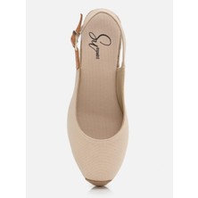 Su Espadril Pippa Ekru Kadın Dolgu Topuklu Espadril