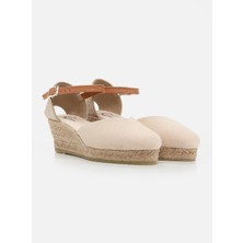 Su Espadril Marsy Ekru Kadın Dolgu Topuklu Espadril