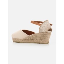 Su Espadril Marsy Ekru Kadın Dolgu Topuklu Espadril
